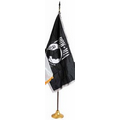 POW/MIA Indoor Military Flag Display Set (4'x6' Flag & 9' Pole)